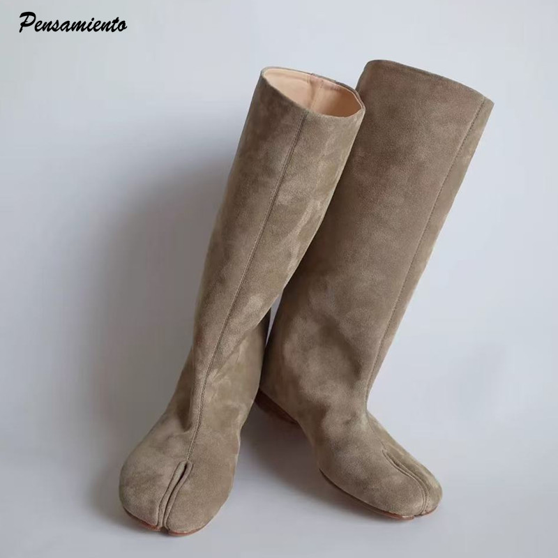 Street Fashion Rome - Autumn Winter Fashion Faux Suede Split