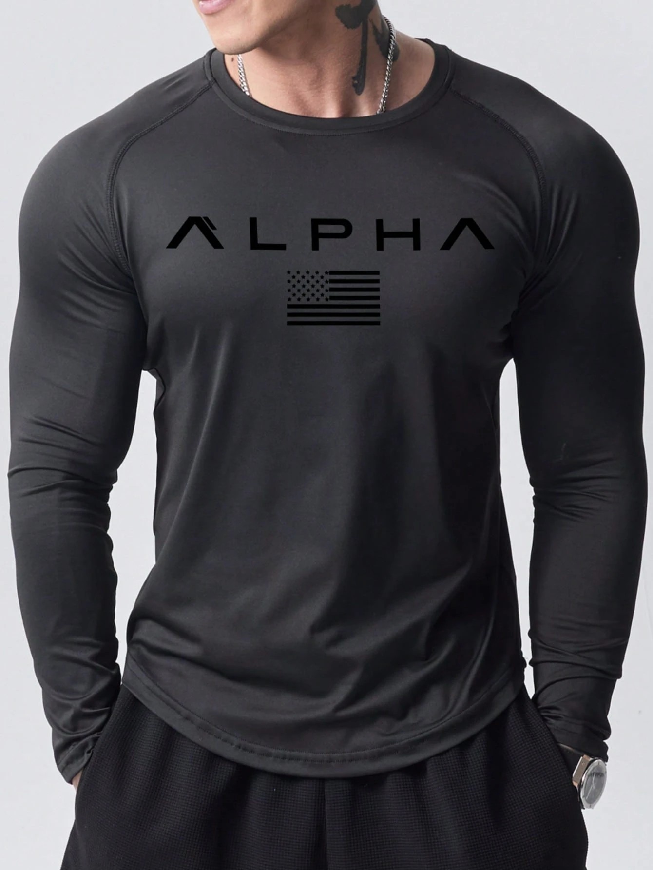 Street Fashion Men - New men's long-sleeved T-shirt for Spring