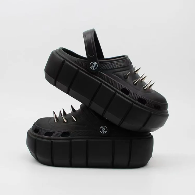 Street Fashion Trends - Y2K style Rivet Hole Shoes Women's