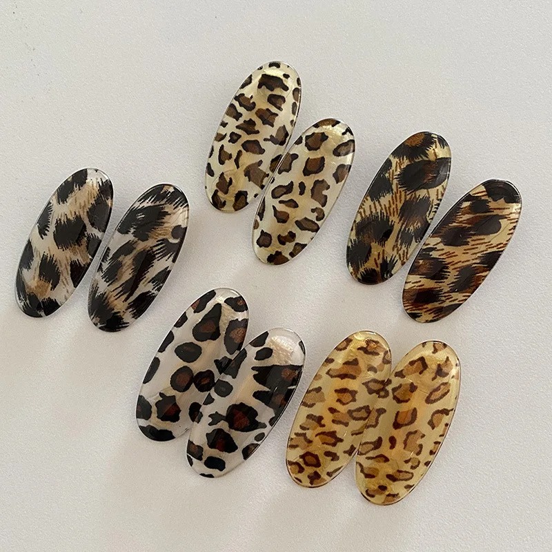 Street Fashion China Girl - Korean Retro Leopard Print Seamless Oval