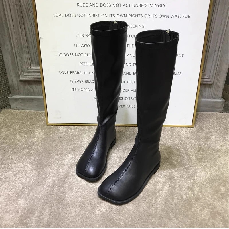 Street Fashion Rome - Street Style Stretch Women Knee High