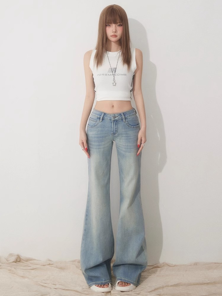 Street Fashion England - Slim Fit Simple Flared Jeans for