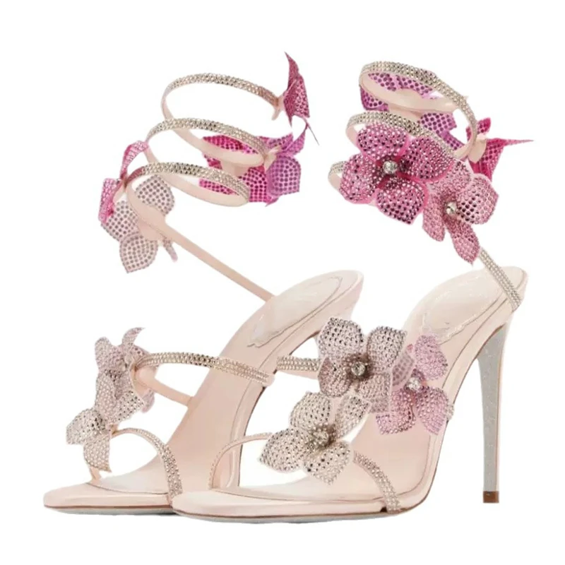 Street Fashion Ladies - Eilyken Sexy CRYSTAL Flower Thin High