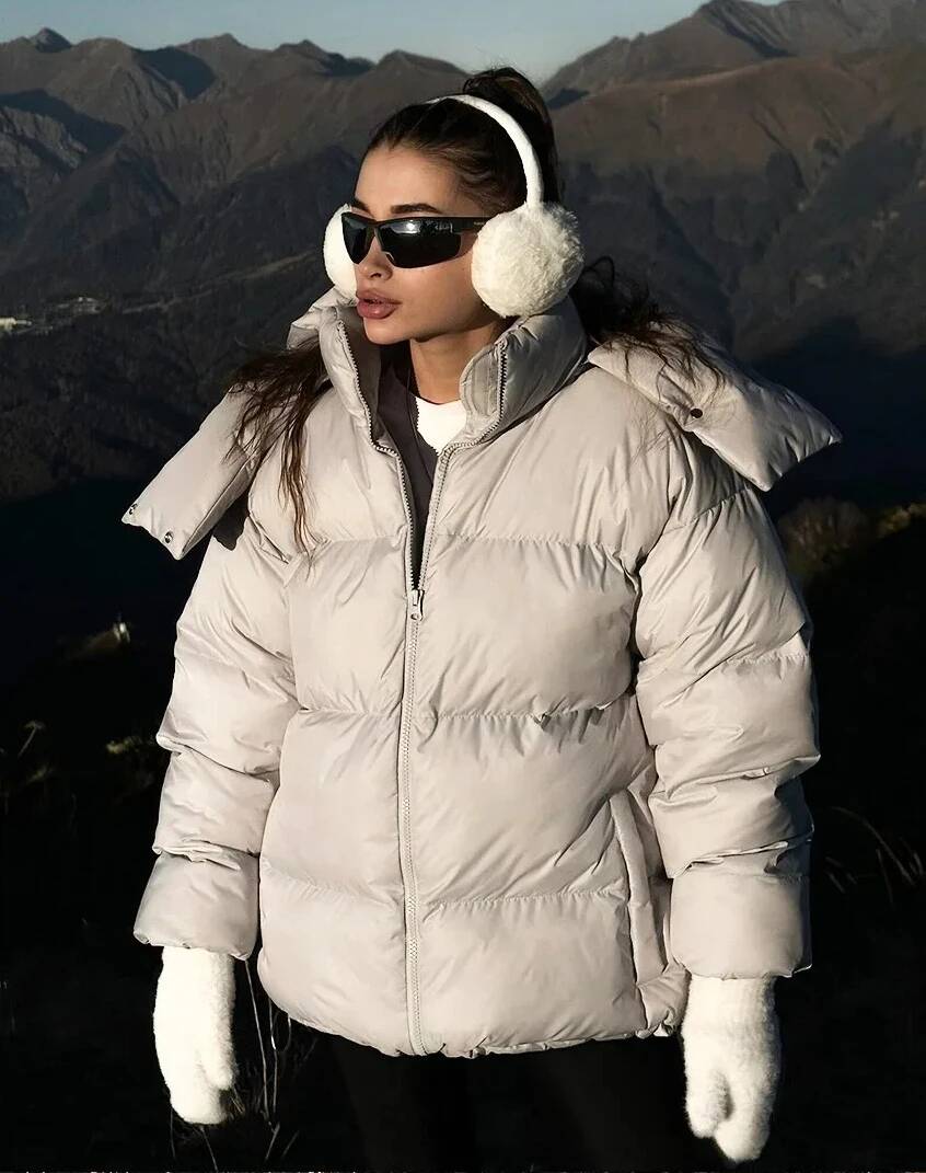 Street Fashion Taiwan - Winter Warm Down Women Fashion Parkas