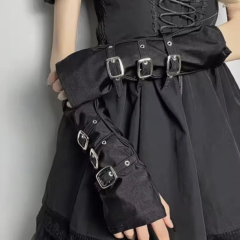 Street Fashion Gloves - Personality Fashion Buckle Straps Punk Style