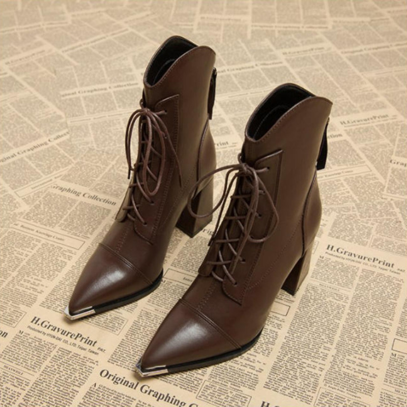 Street Fashion Clothing - Women's Ankle Boots Fashion Pointed Toe