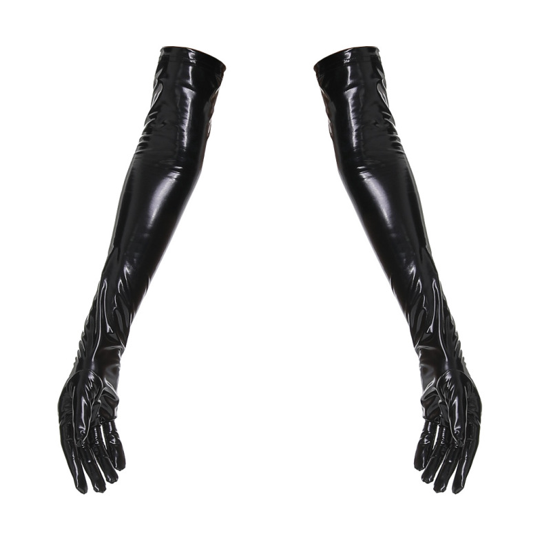 60CM PU Bright Leather Sexy Wo - огляд і ціна Street Fashion Gloves
