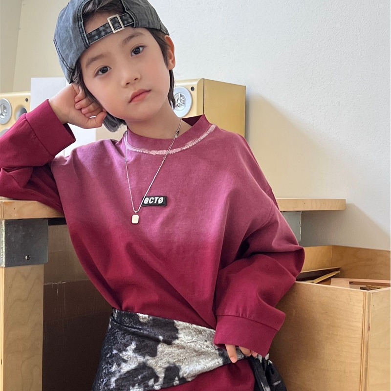 Boys Girls T-shirts 2025 Autum - огляд і ціна Street Fashion Korean Girl