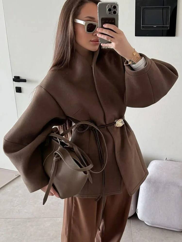 Chic Women's Solid Woolen Coat - огляд і ціна Street Fashion Taiwan