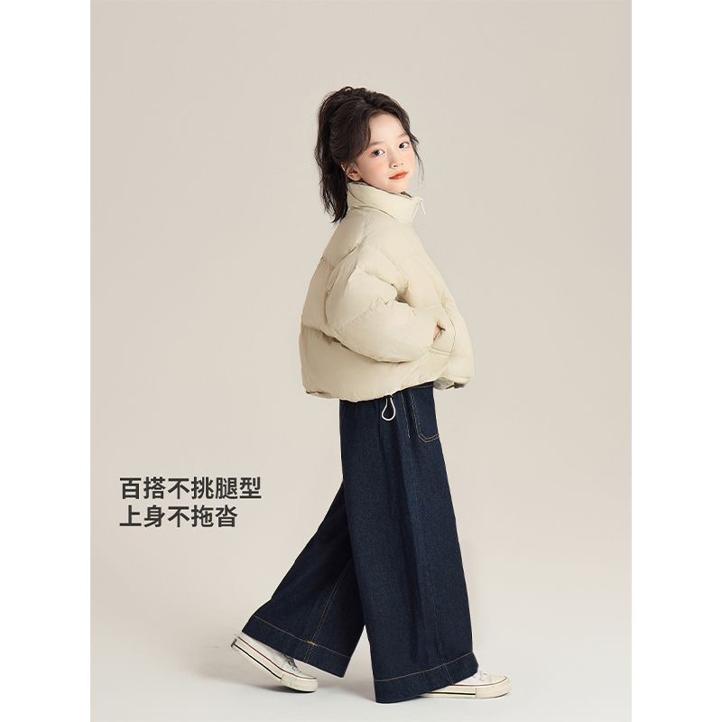 Kids Dark Blue High Waist Jean - огляд і ціна Street Fashion Korean Girl