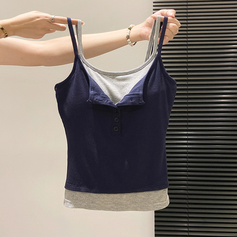 Fashion Fake Two Piece Camisol - огляд і ціна Street Fashion Korean Girl