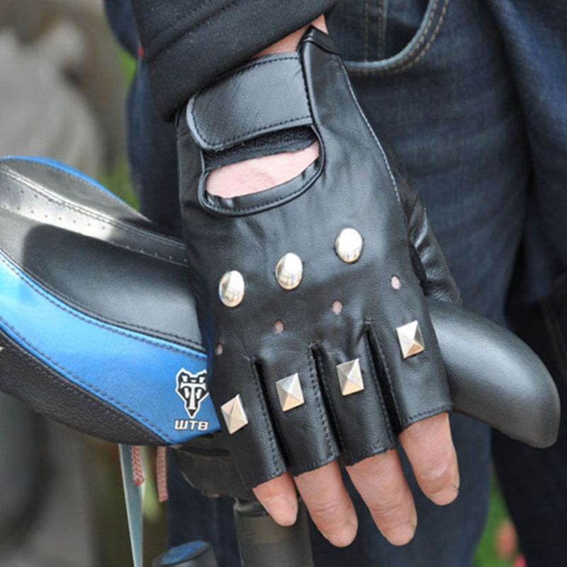 Men Hip Hop Rivet Runk PU Leat - огляд і ціна Street Fashion Gloves