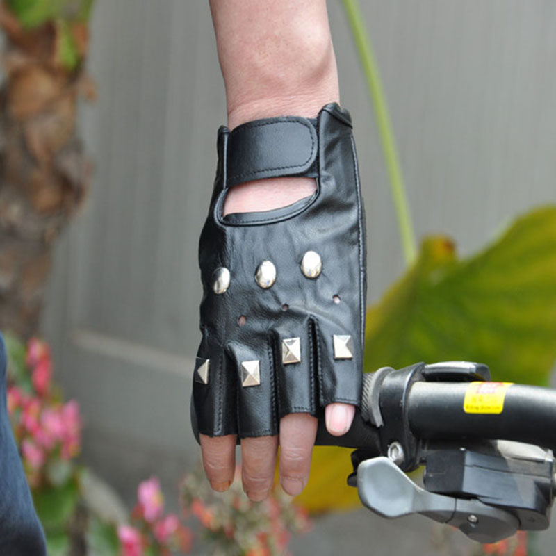 Men Hip Hop Rivet Runk PU Leat - огляд і ціна Street Fashion Gloves