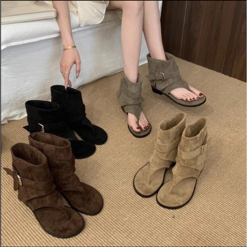 2025Spring Clip Toe Flats Sand - огляд і ціна Street Fashion Rome