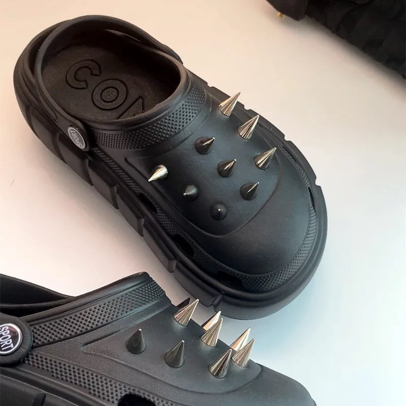 Y2K style Rivet Hole Shoes Wom - огляд і ціна Street Fashion Trends