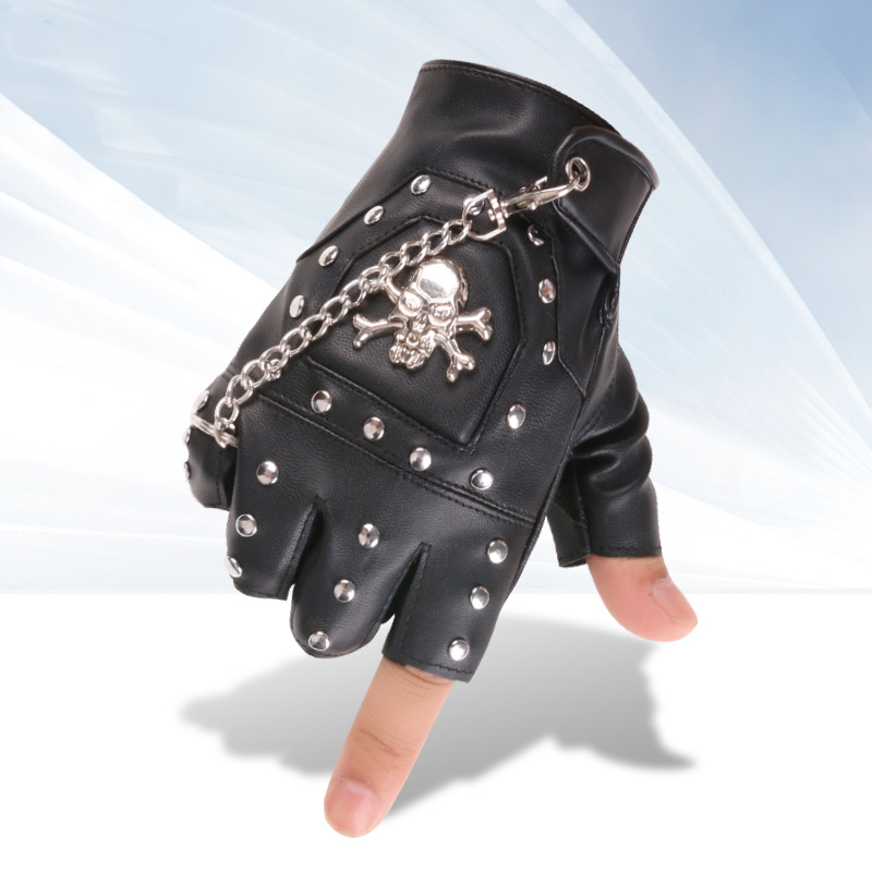 Skull Rivet Gloves Street Danc - огляд і ціна Street Fashion Gloves