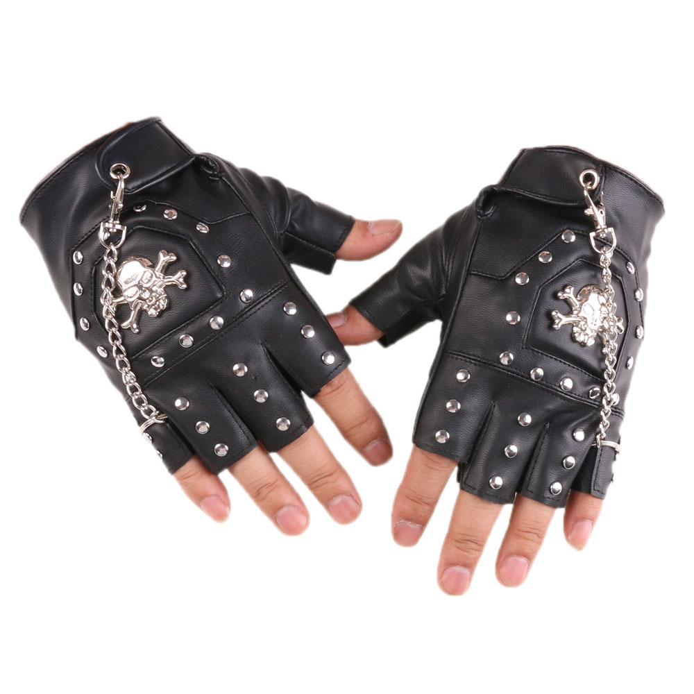 Skull Rivet Gloves Street Danc - огляд і ціна Street Fashion Gloves
