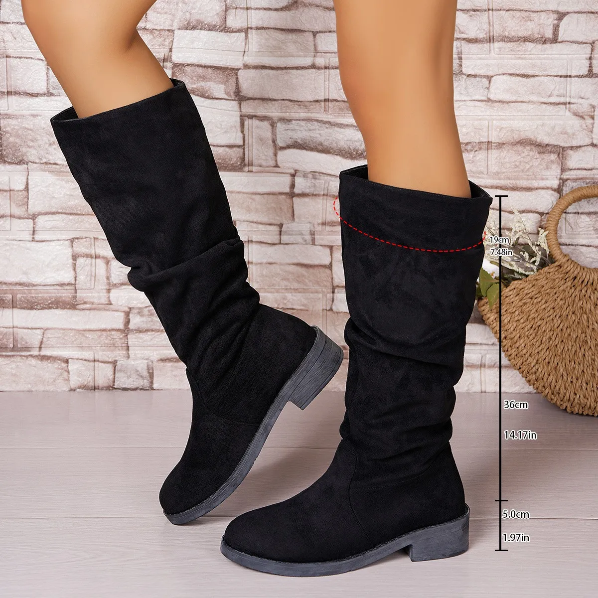Pleated Boots Women Faux Suede - огляд і ціна Street Fashion Rome