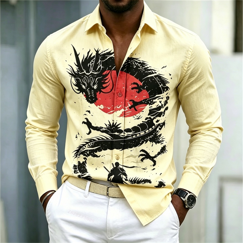 2026 New Men's Shirt White Bla - огляд і ціна Street Fashion Men