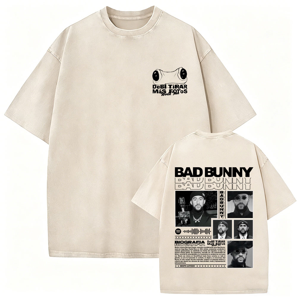 Rapper Bad Bunny Vintage Washe - огляд і ціна Foto Street Fashion