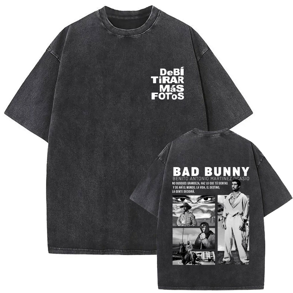 Rapper Bad Bunny Vintage Washe - огляд і ціна Foto Street Fashion