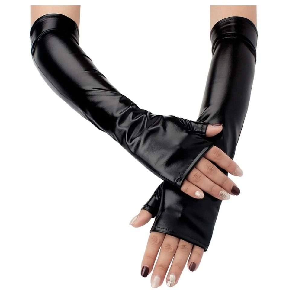 Sexy Fake Leather Metallic Glo - огляд і ціна Street Fashion Gloves