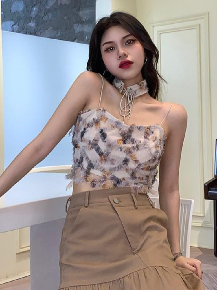 Camis Women Summer Print Crop  - огляд і ціна Street Fashion Korean Girl