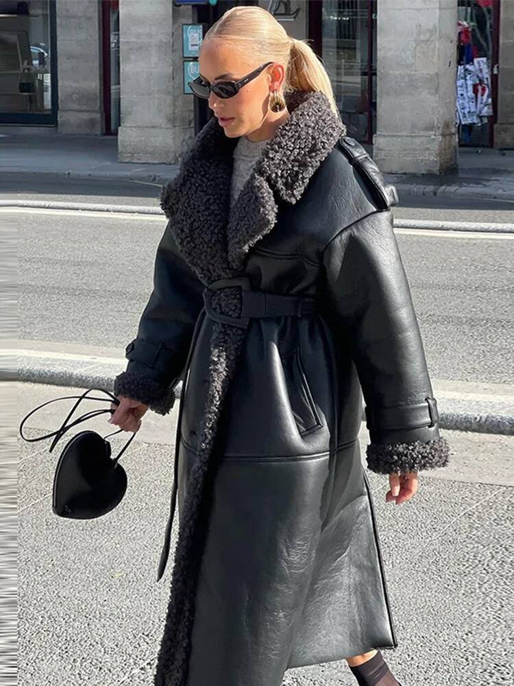 Faux Fur Leather Jacket Women  - огляд і ціна Street Fashion Taiwan