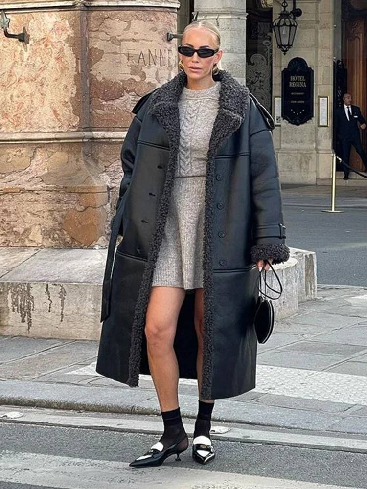 Faux Fur Leather Jacket Women  - огляд і ціна Street Fashion Taiwan