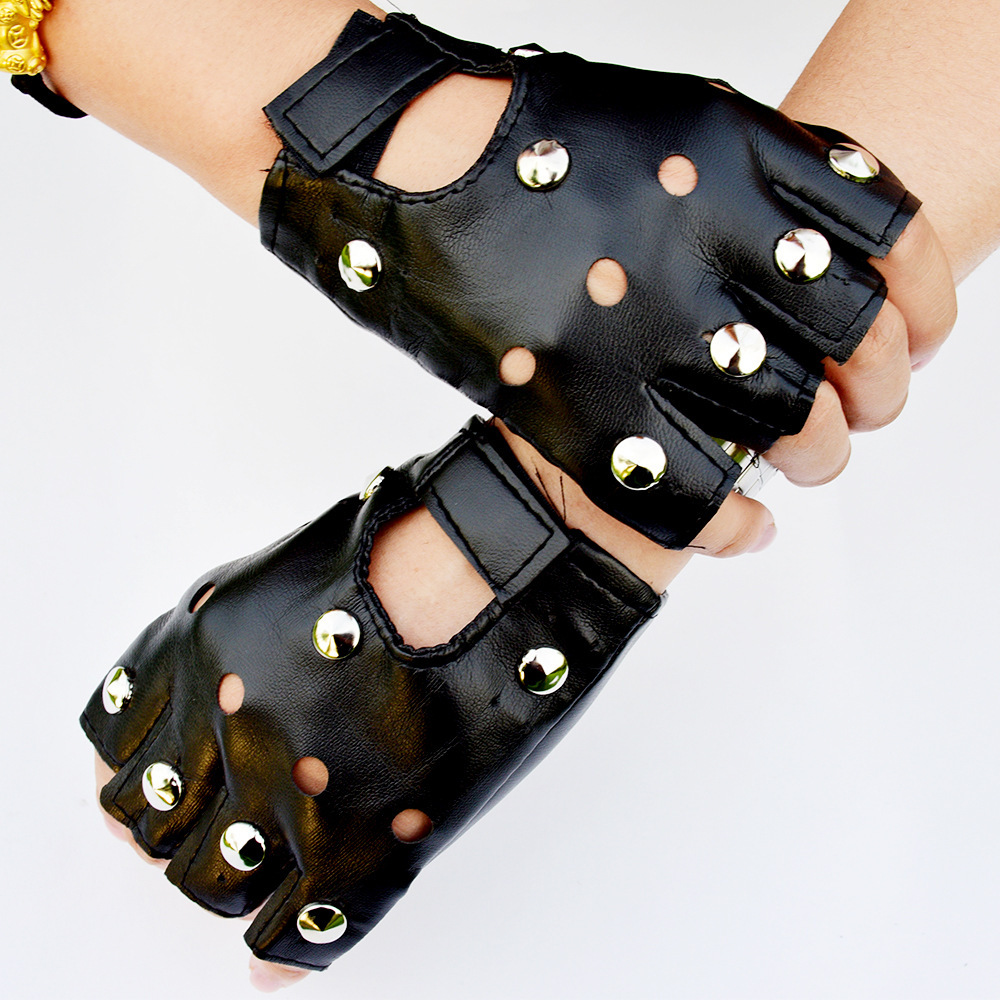 Mens Punk Rivet Half Finger Gl - огляд і ціна Street Fashion Gloves