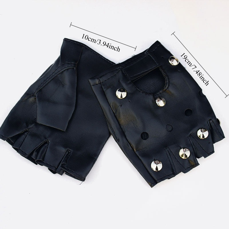 Mens Punk Rivet Half Finger Gl - огляд і ціна Street Fashion Gloves
