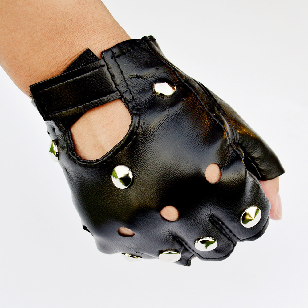 Mens Punk Rivet Half Finger Gl - огляд і ціна Street Fashion Gloves