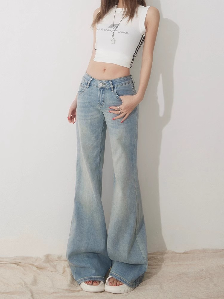 Slim Fit Simple Flared Jeans f - огляд і ціна Street Fashion England