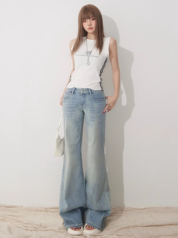 Slim Fit Simple Flared Jeans f - огляд і ціна Street Fashion England