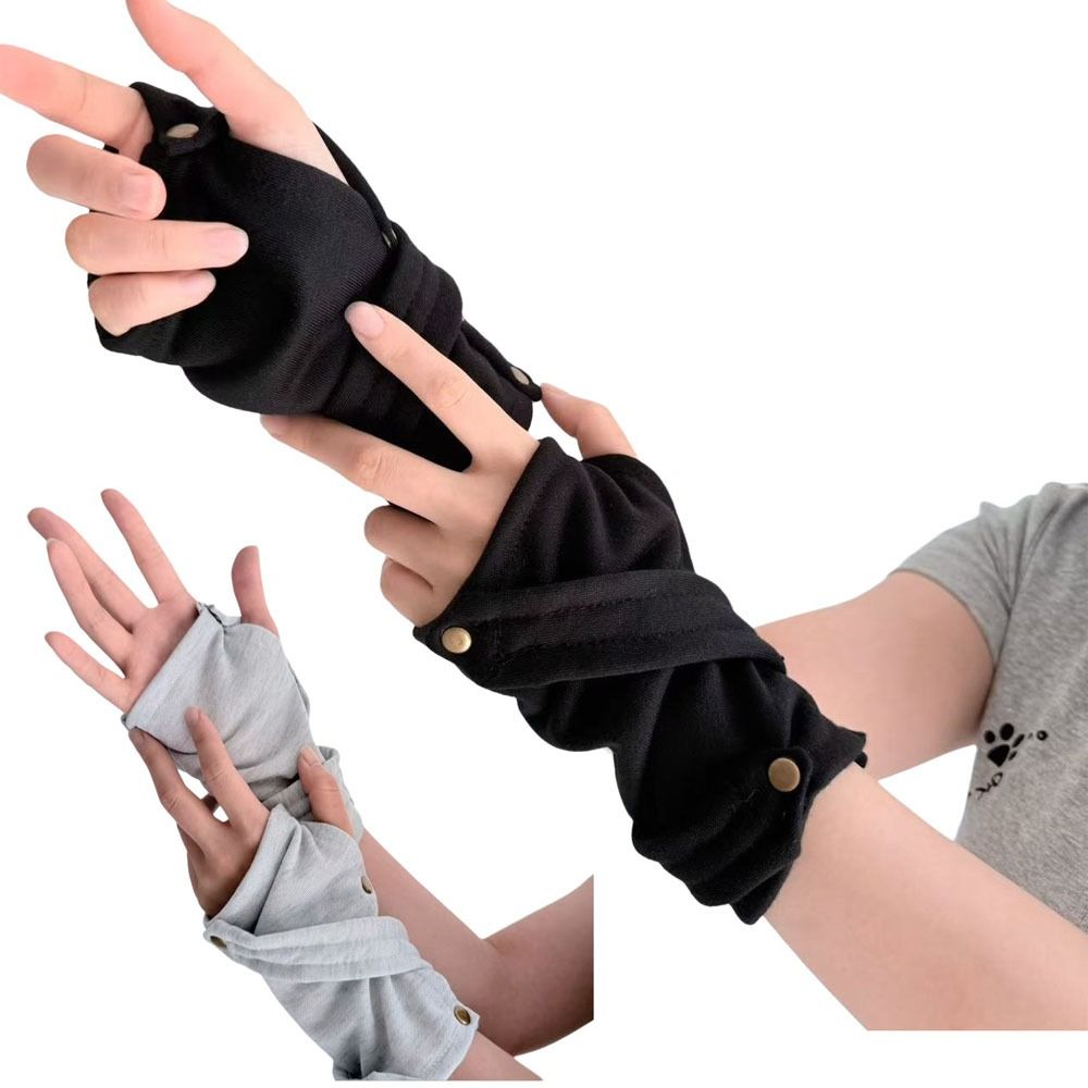 Snap-Button Closure Half Finge - огляд і ціна Street Fashion Gloves