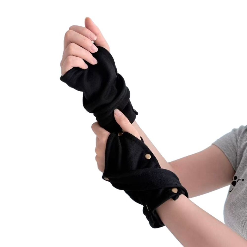 Snap-Button Closure Half Finge - огляд і ціна Street Fashion Gloves