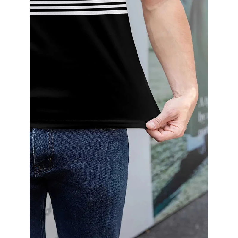 Striped pattern printed polo s - огляд і ціна Street Fashion England