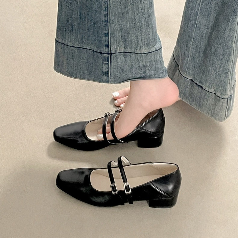Square Toe Low Heel Women Silv - огляд і ціна Street Fashion Ladies