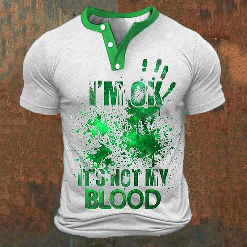 Funny 3D Letter Print Men's He - огляд і ціна Street Fashion Men