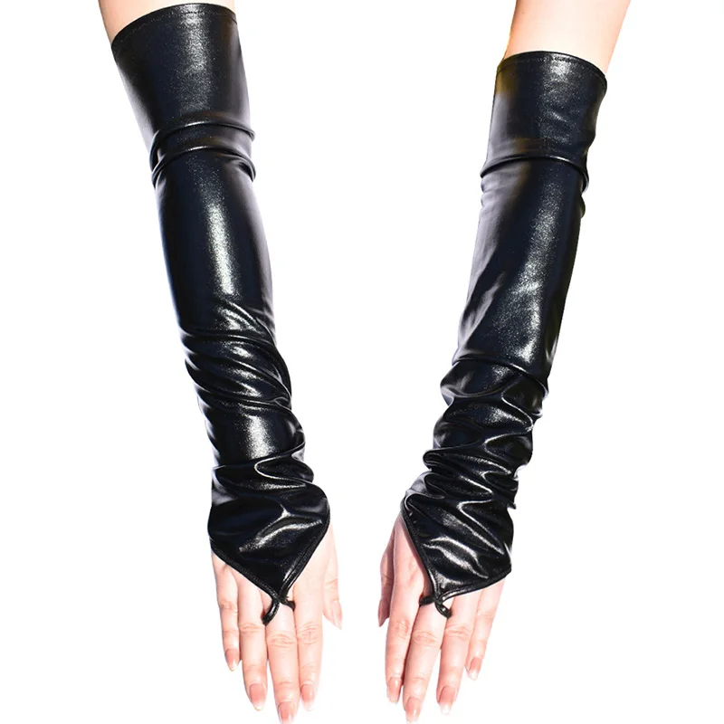 48cm Sexy Women Lacquer Leathe - огляд і ціна Street Fashion Gloves