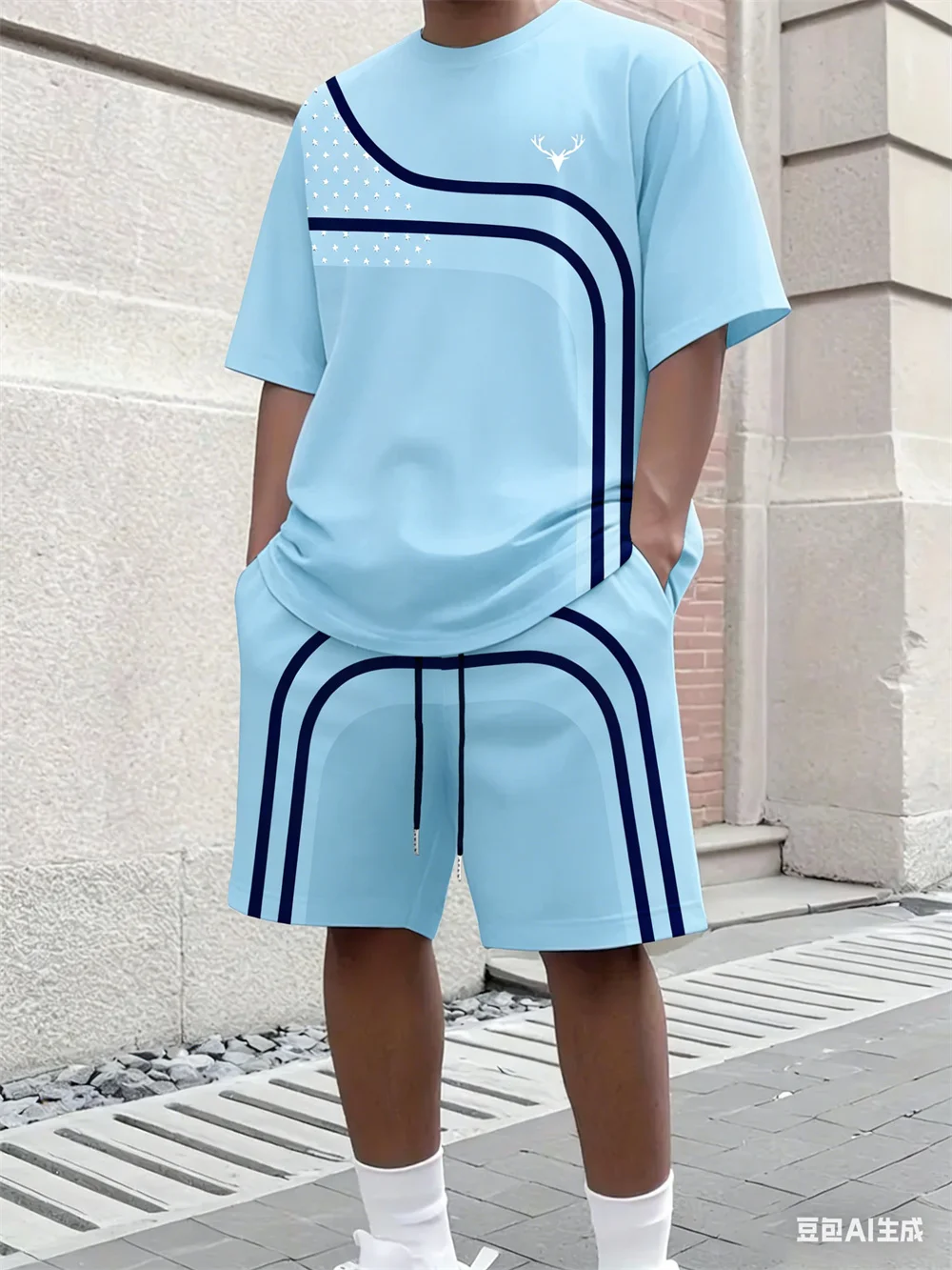 Fashion Summer Men's Stripe Pr - огляд і ціна Street Fashion Clothing