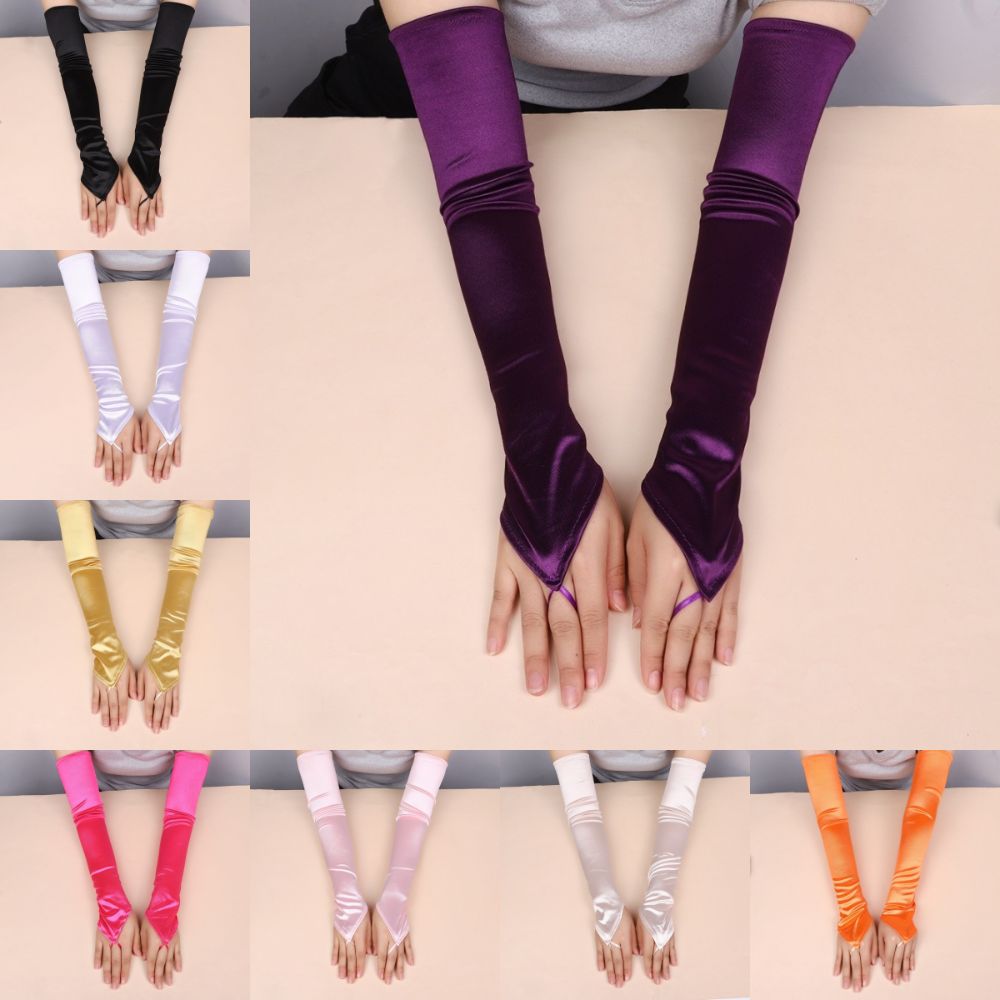 New 49CM Women Gloves Satin So - огляд і ціна Street Fashion Gloves