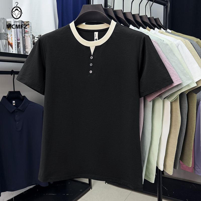 Men Casual Short Sleeve Henley - огляд і ціна Street Fashion Men